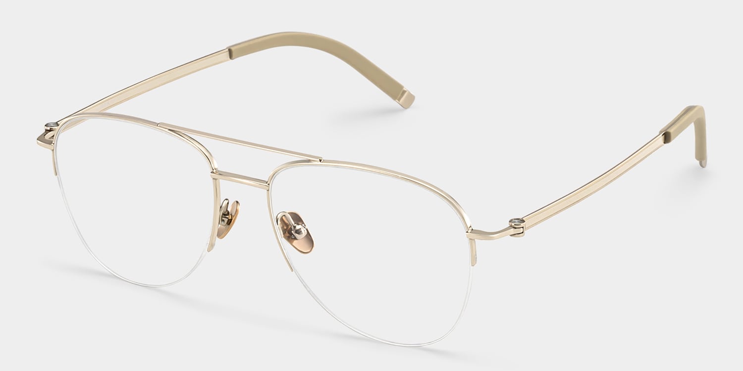 Grayson Aviator Light Gold Glasses2