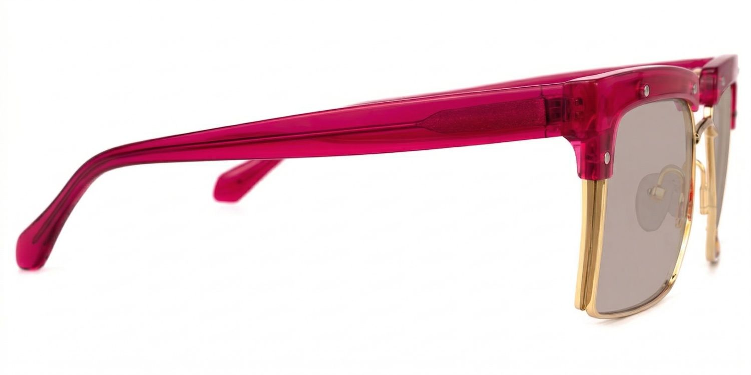 Kiana Square Bright-Pink Frame Glasses | Zeelool2