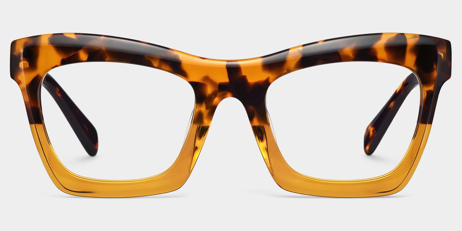 Benitez Square Tortoise Frame Glasses | Zeelool Optical0