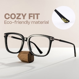 Kenny Square Black Glasses0