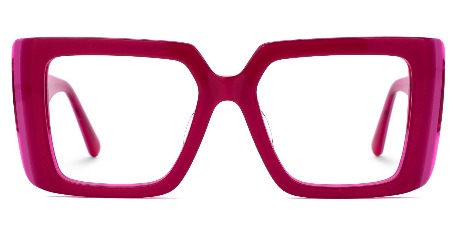 Parris Bright Red Eyeglasses in Rectangle Frames0