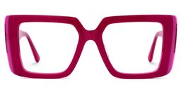 Parris Rectangle Red Glasses0