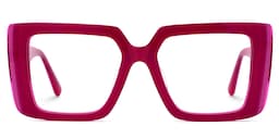 Parris Rectangle Red Glasses0