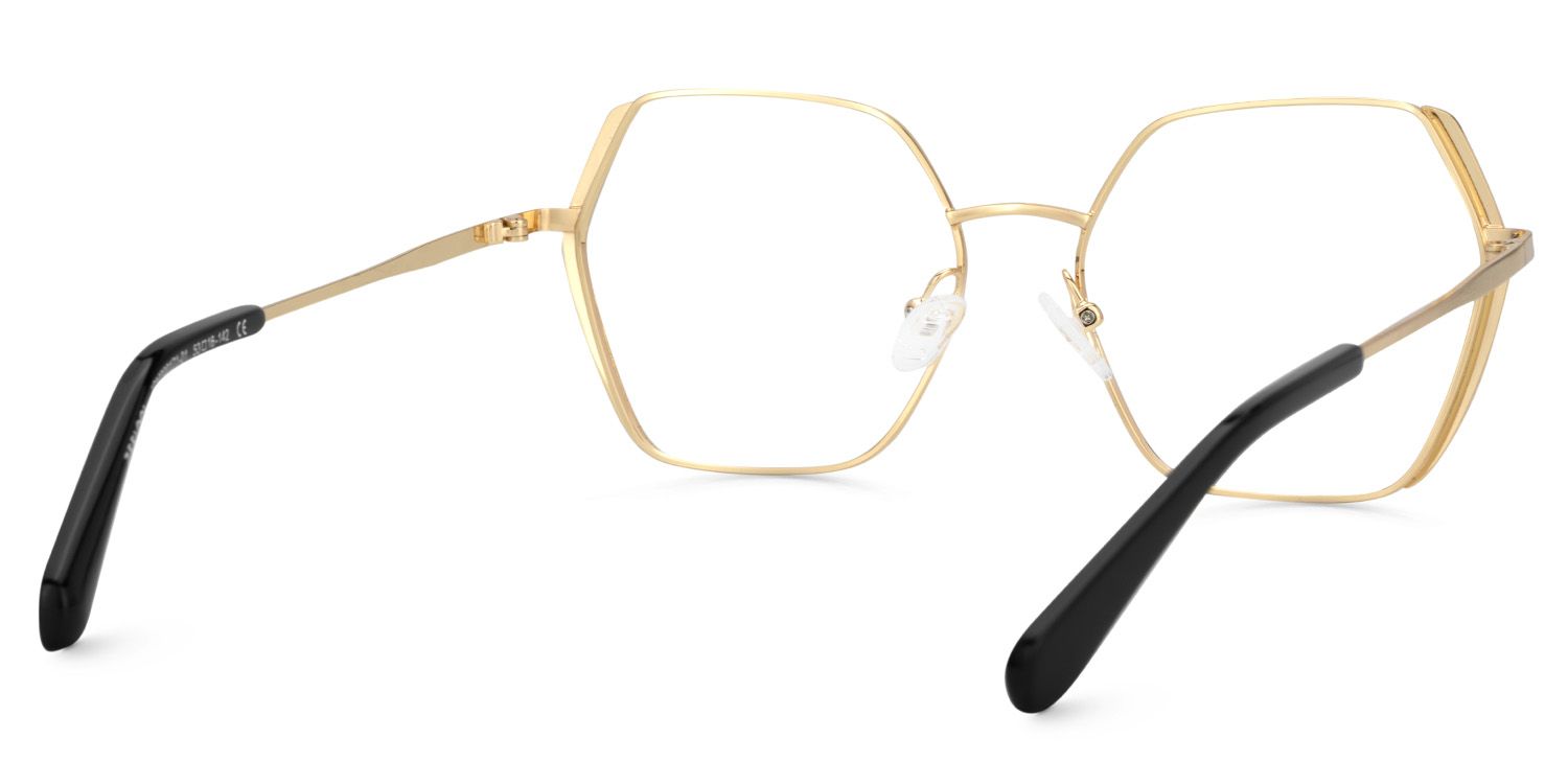 Hexagon Metal Frame Glasses4