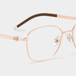 Nicole Gold Rectangle Glasses5