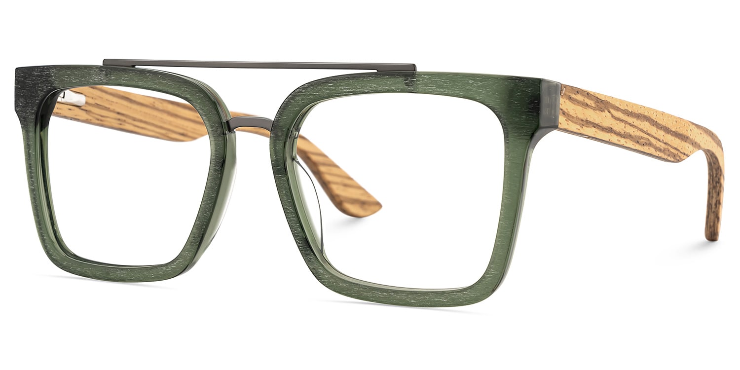 Pascal Aviator Green Glasses3