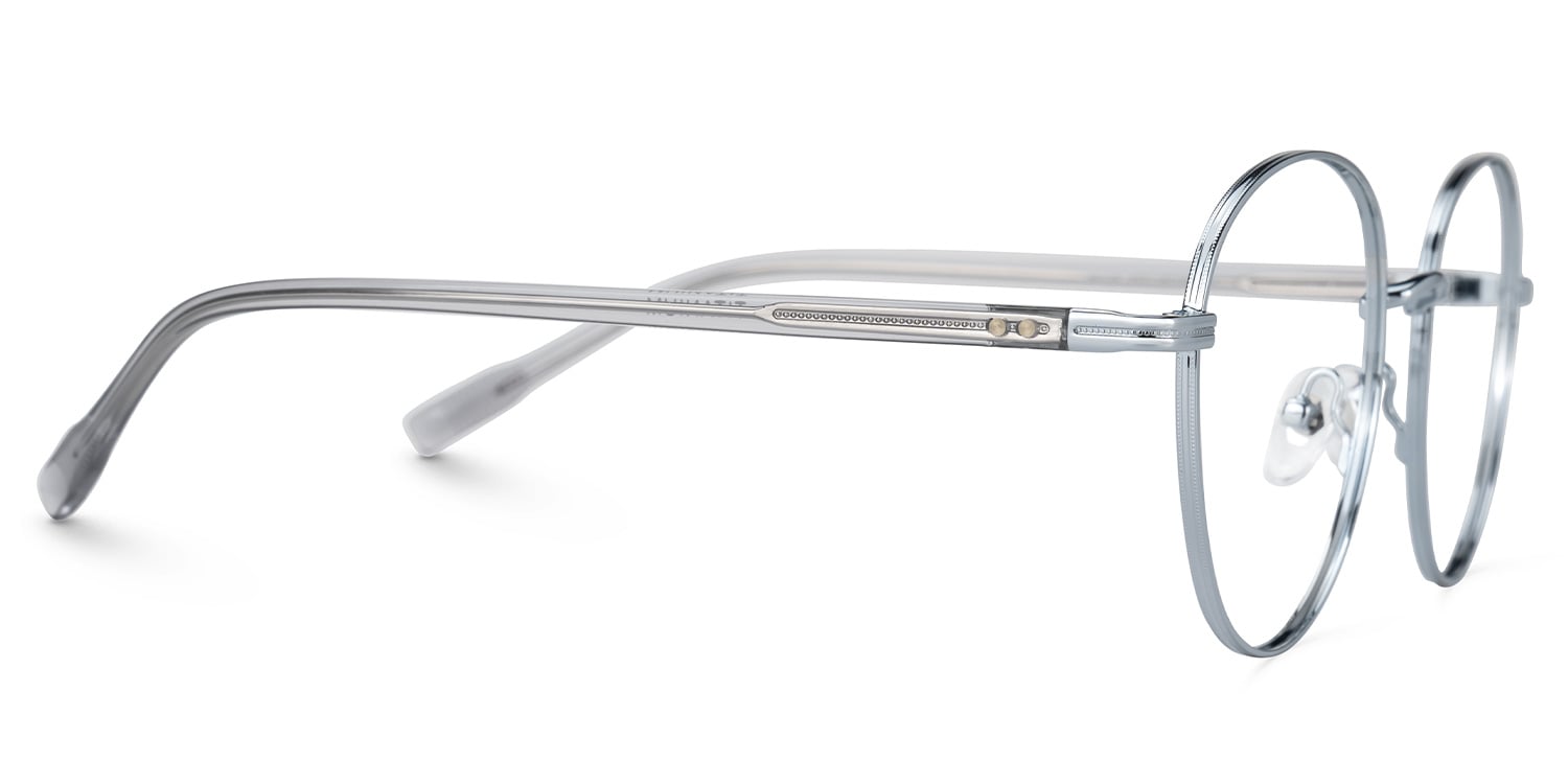 Titanium Celena Eyeglasses, Celena Round Glasses -Zeelool Glasses2