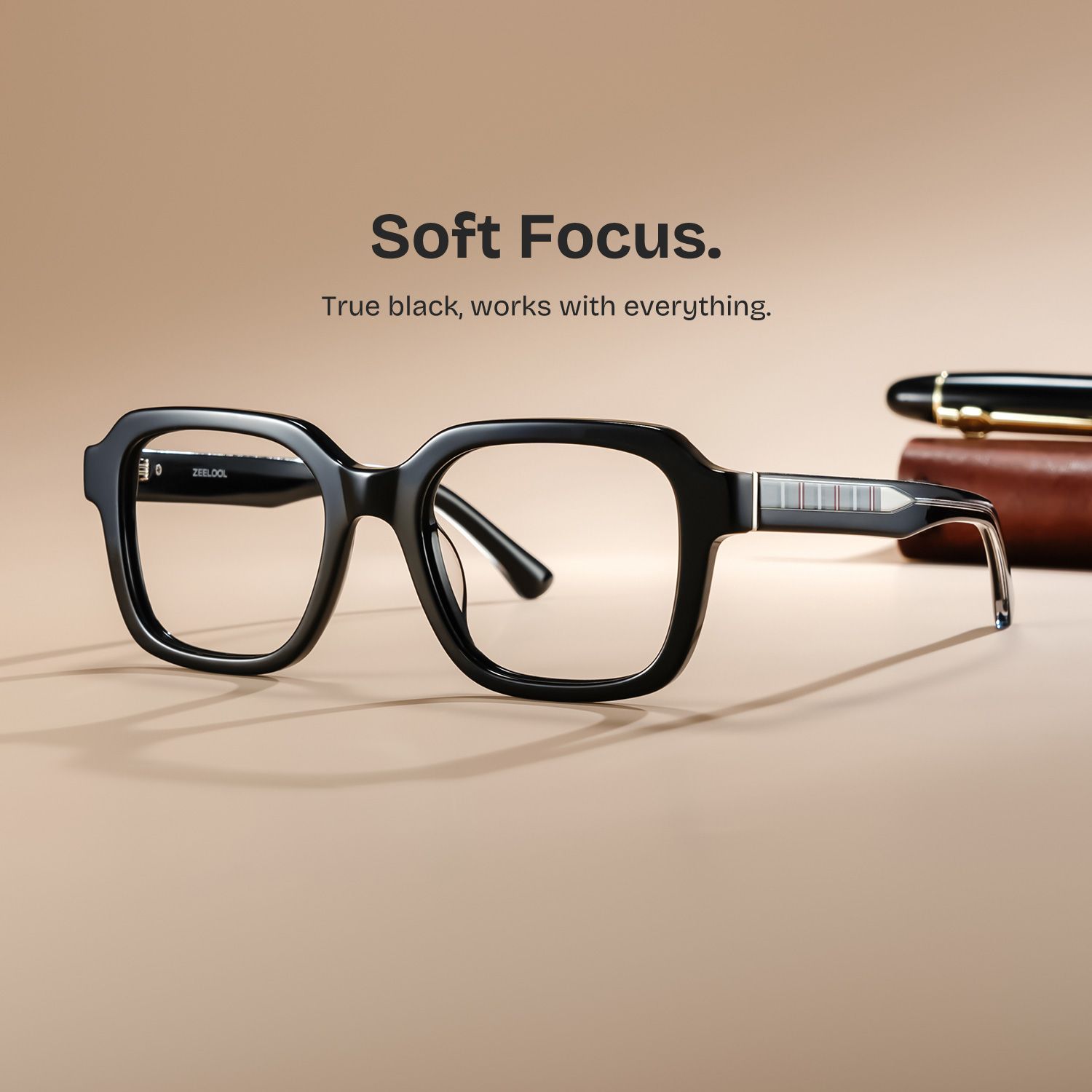 Parker Black Square Eyeglasses for Women | ZEELOOL0