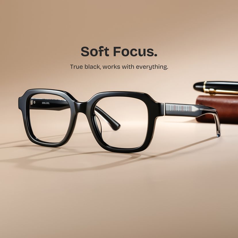 Parker Black Square Glasses