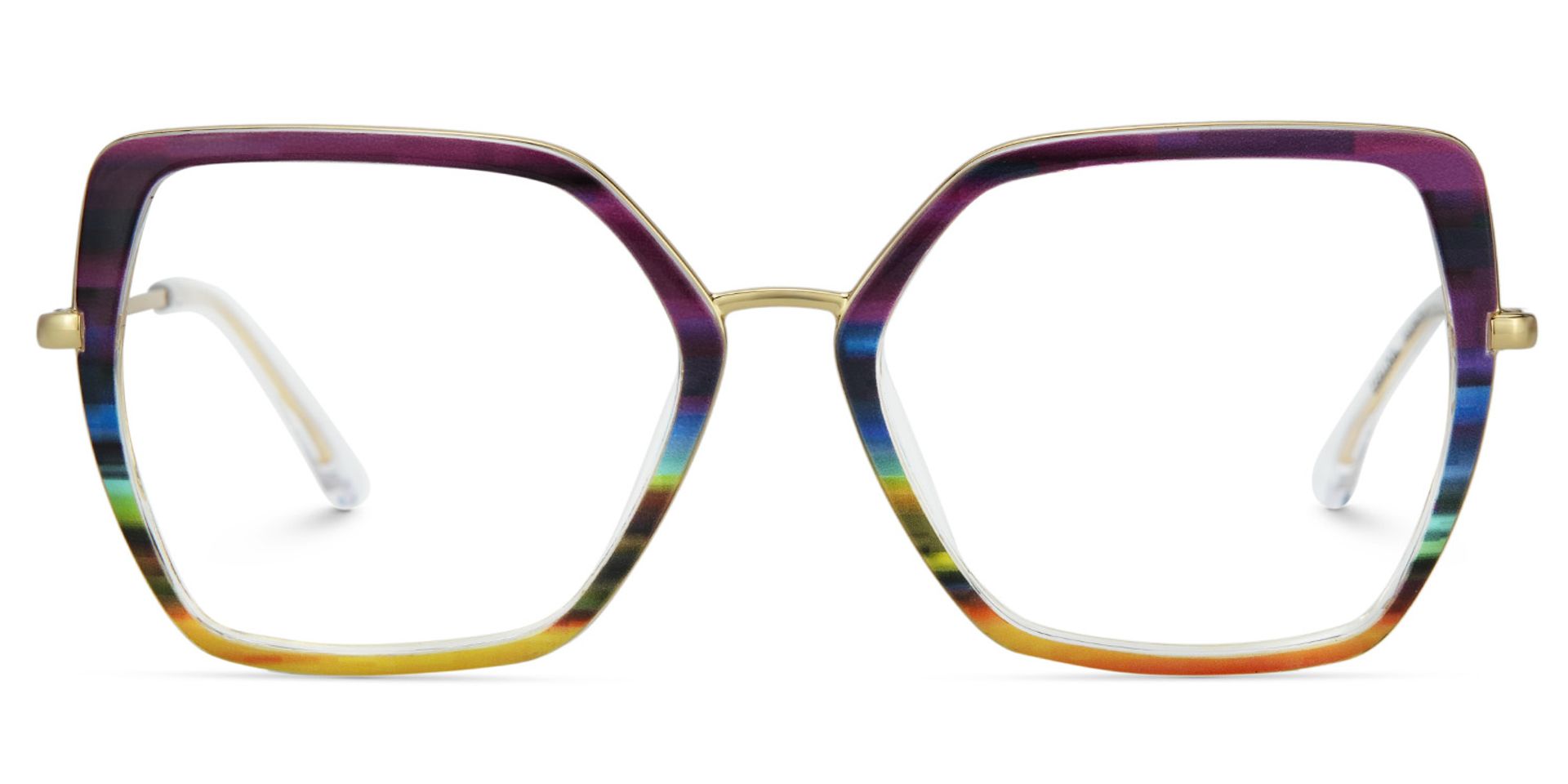 Hexagon Frame Specs With Purple And Yellow1