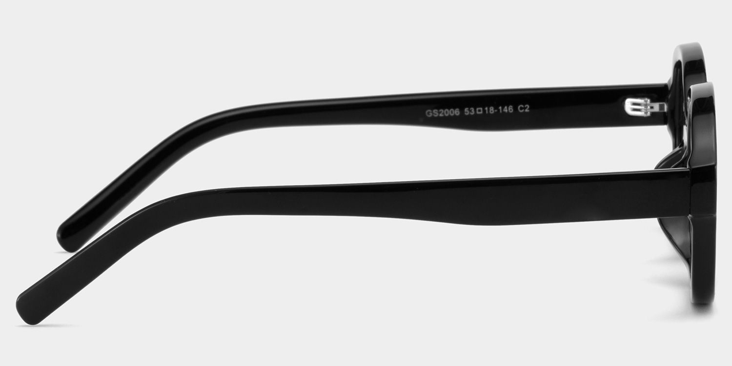 Astra Black Frame Polarized Sunglasses with geometric Style Online | ZEELOOL4