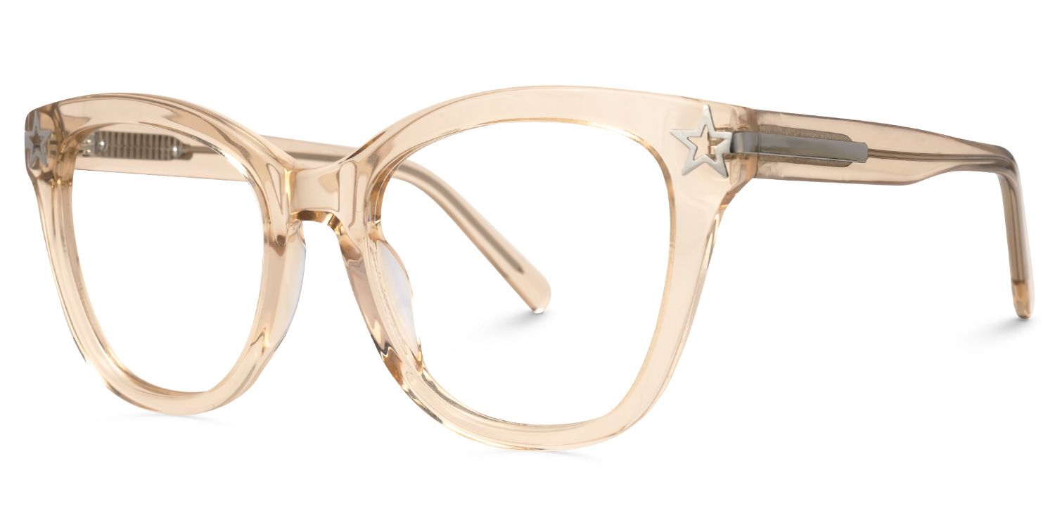 Cateye Kathleen Beige Glasses deals -Zeelool Glasses1