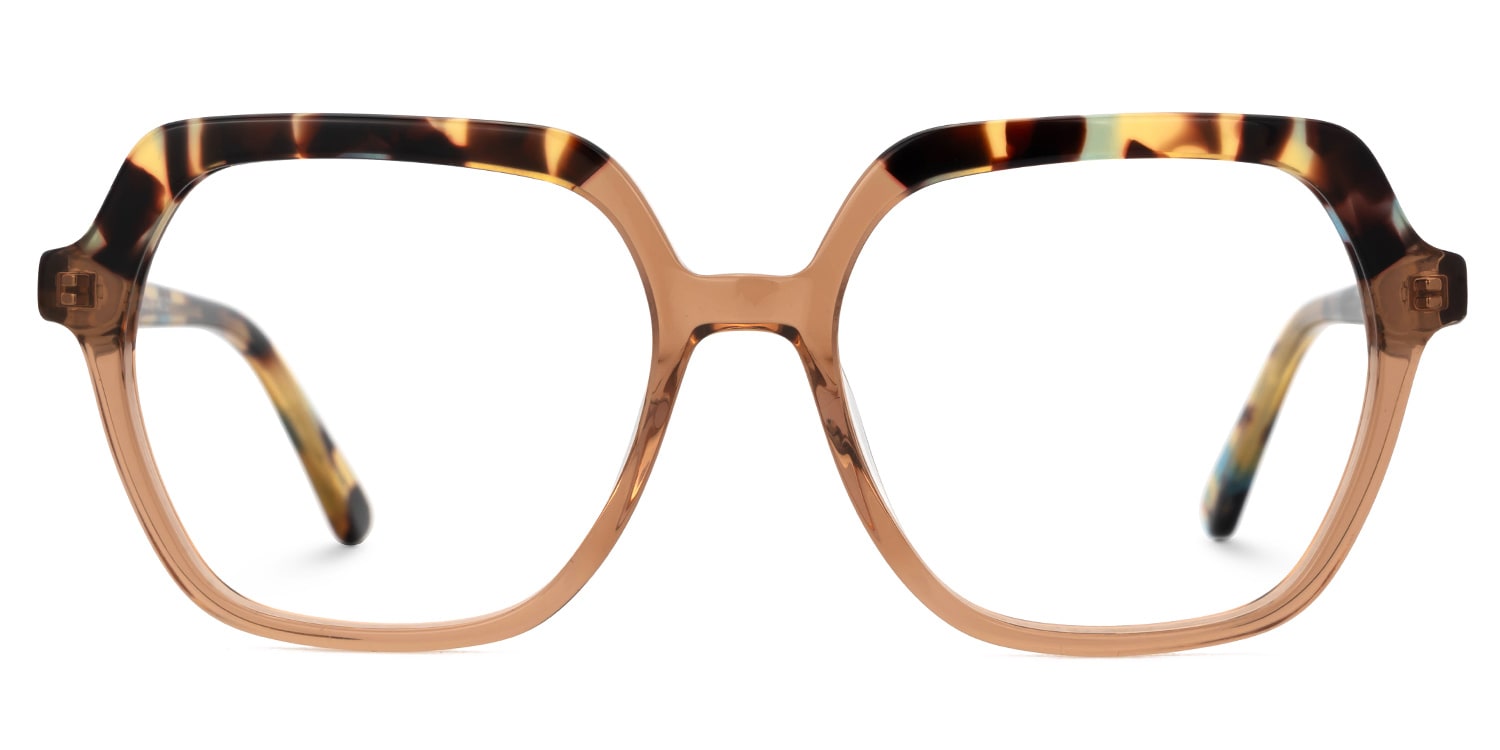 Janey Geometric Two-Tone Glasses0