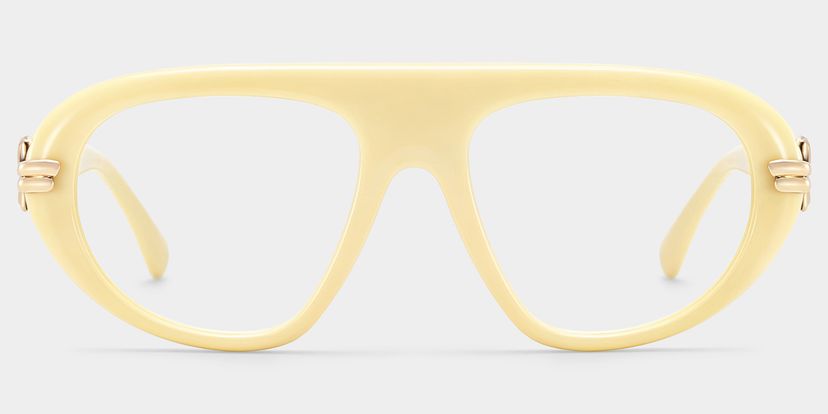 Aveline Creamy White Aviator Glasses