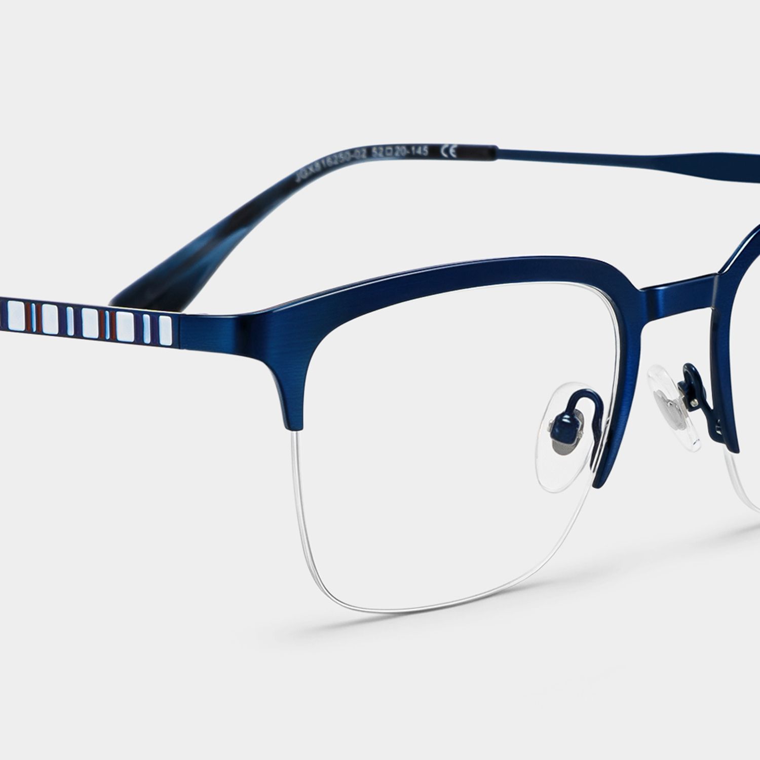 Shop Peyton Blue Browline Eyeglasses Online | ZEELOOL5
