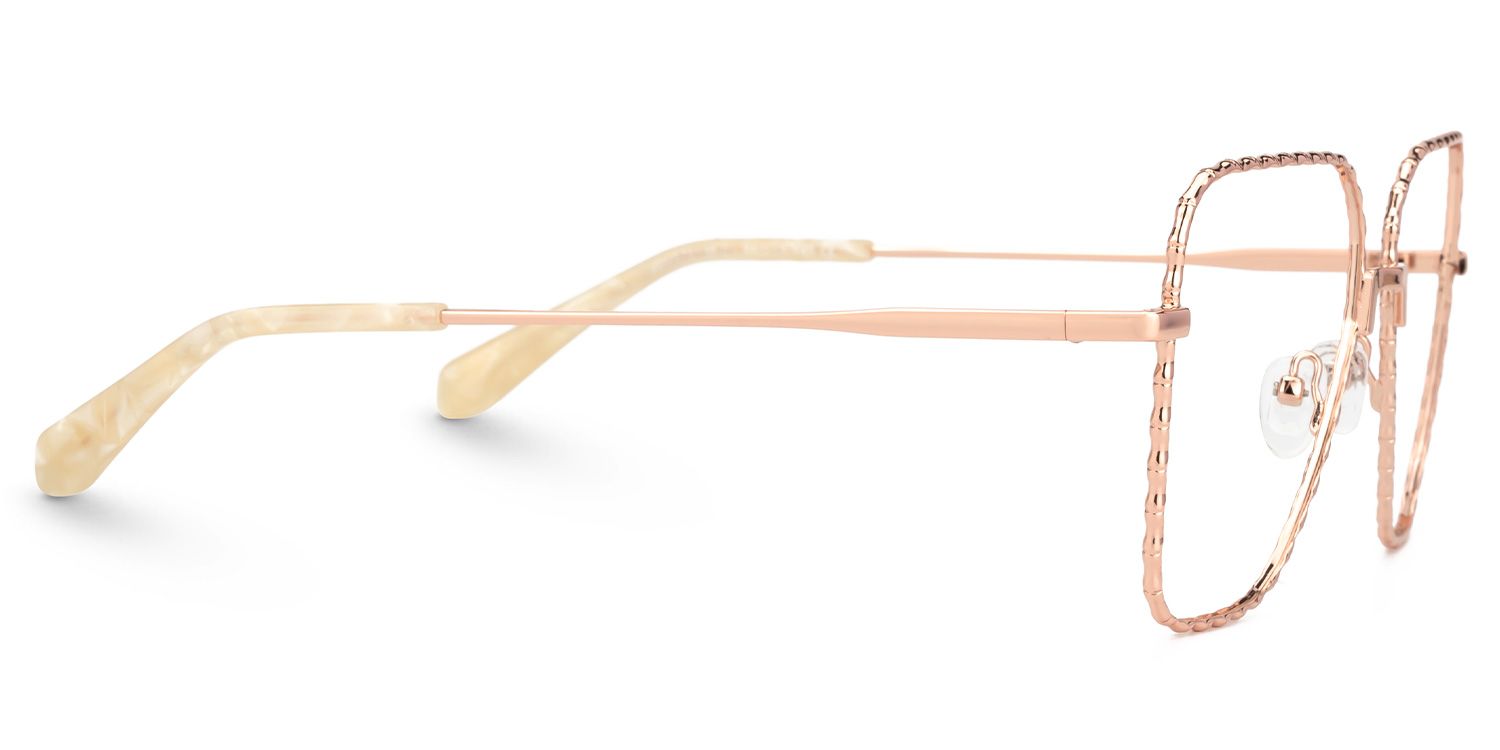 Designer Alisandra Gold Frame Eyeglasses in Aviator Shape2
