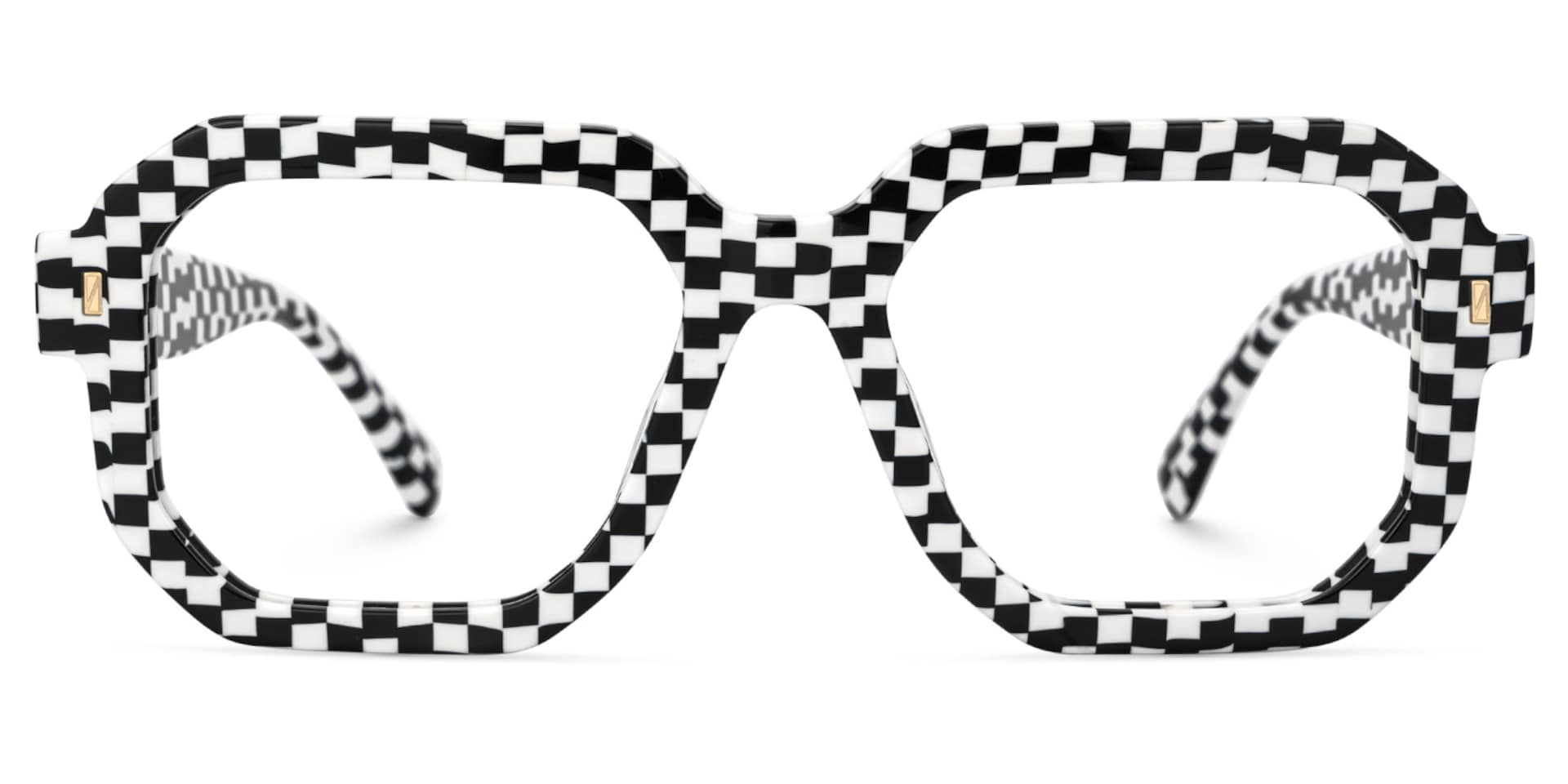 Joeann Black-White Geometric Designer Eyeglasses0
