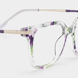 Jacqui Floral Square Glasses5