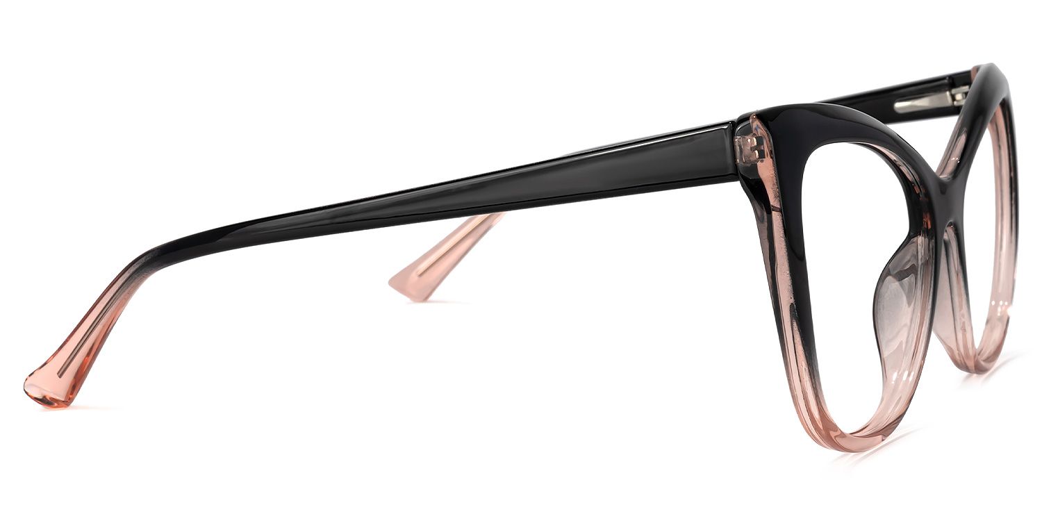 Shelby Cateye Black-Pink Glasses | Zeelool Glasses2