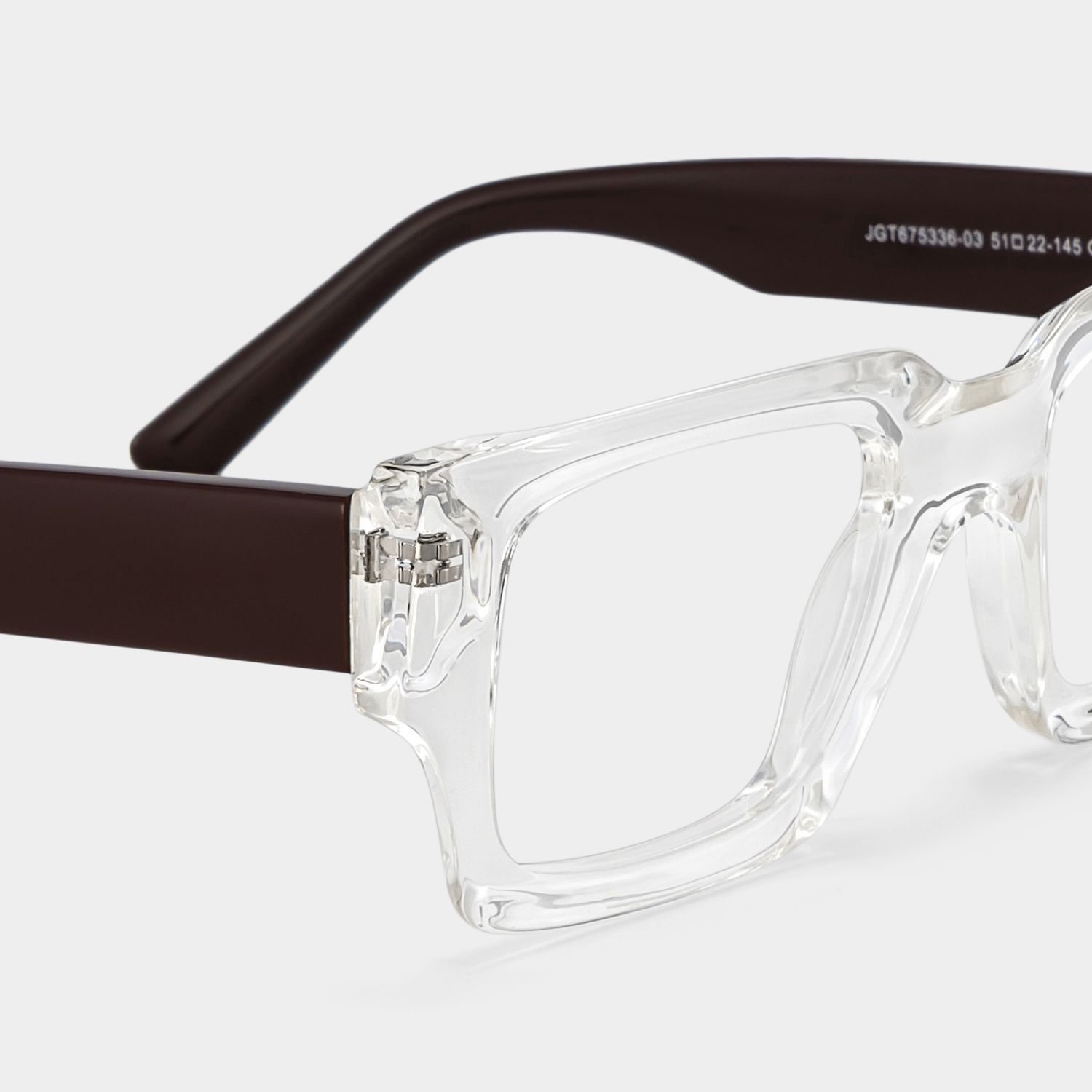 Clear TR90 Rectangle Eyeglasses- Garza4