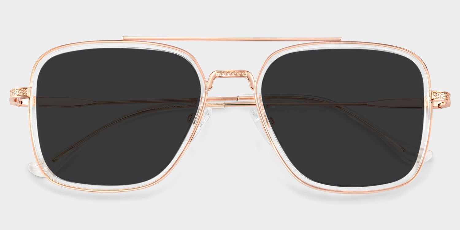 Nayeli Clear Aviator Polarized Sunglasses for Driving | ZEELOOL1