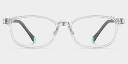 Luca Rectangle Clear Gray Glasses0