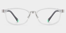 Luca Rectangle Crystal Gray Glasses0
