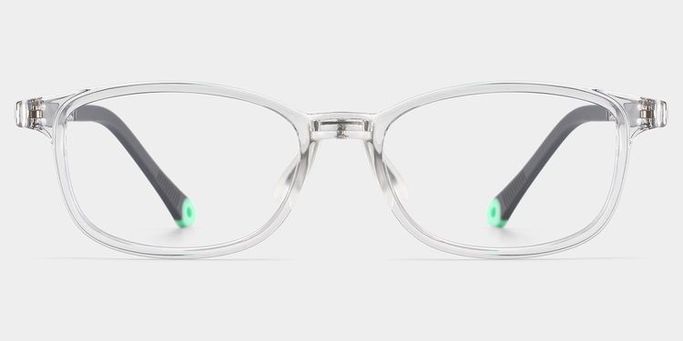 Luca Rectangle Clear Gray Glasses