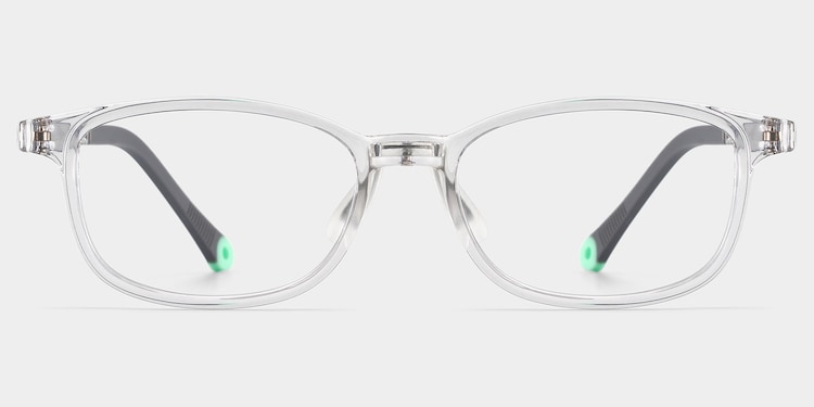 Luca Rectangle Crystal Gray Glasses