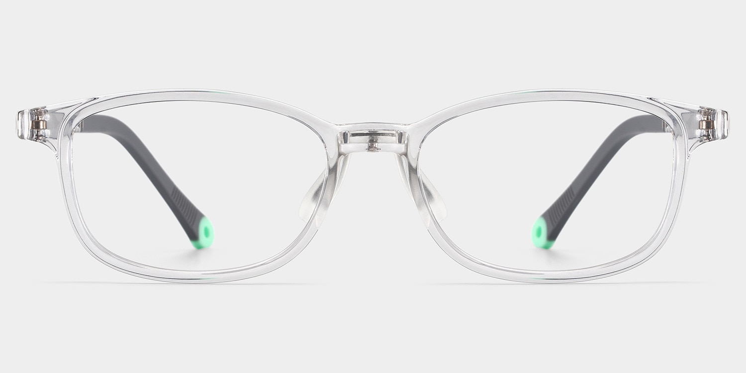 Luca Rectangle Crystal Gray Glasses