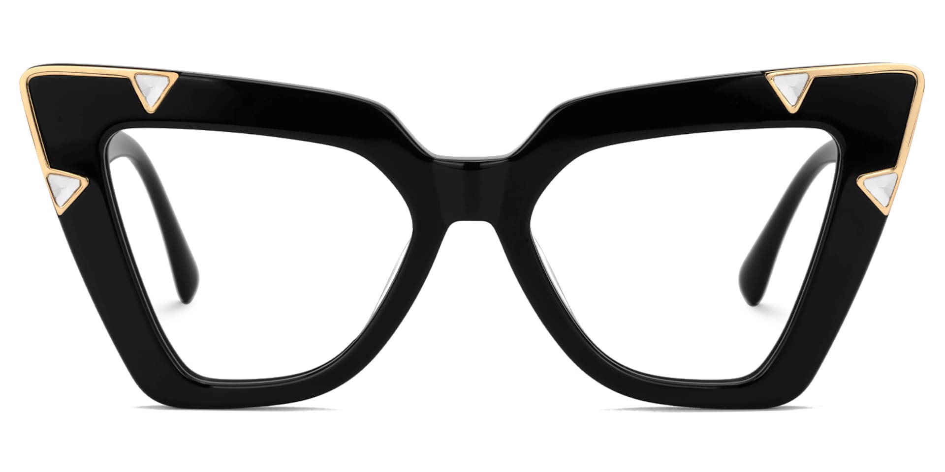 Designer Pedley Cat Eye Black Pointy Frame Glasses0