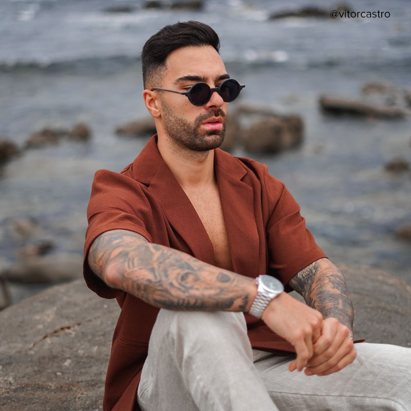 Otto Round Black Sunglasses | Zeelool Glasses5