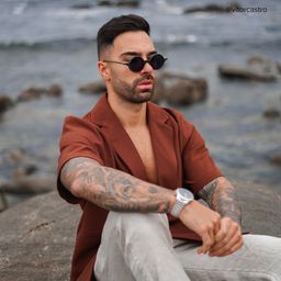 Otto Round Black Sunglasses5