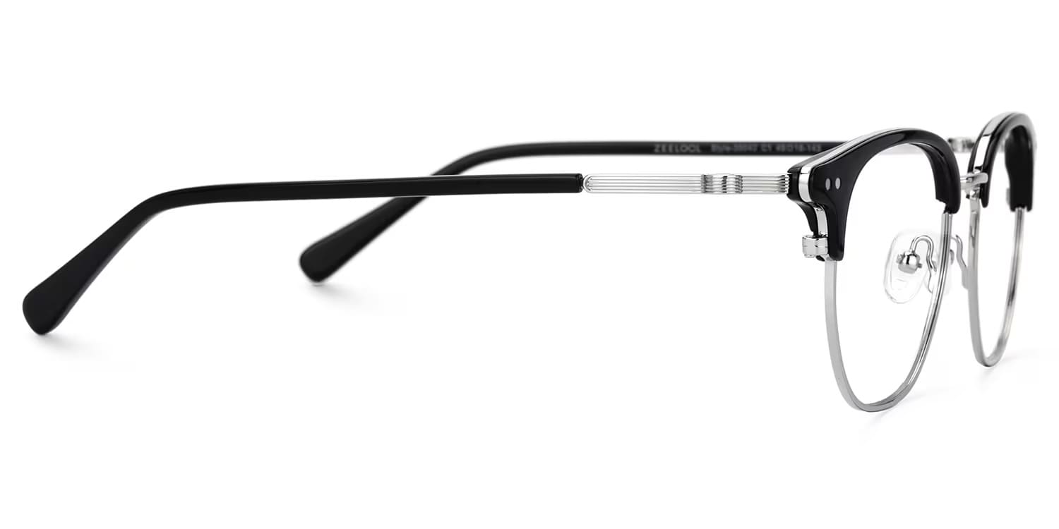 Geno Browline Black Glasses2