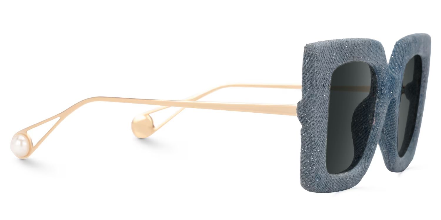 Latanya Denim Blue Glitter Sunglasses Made From Jeans2