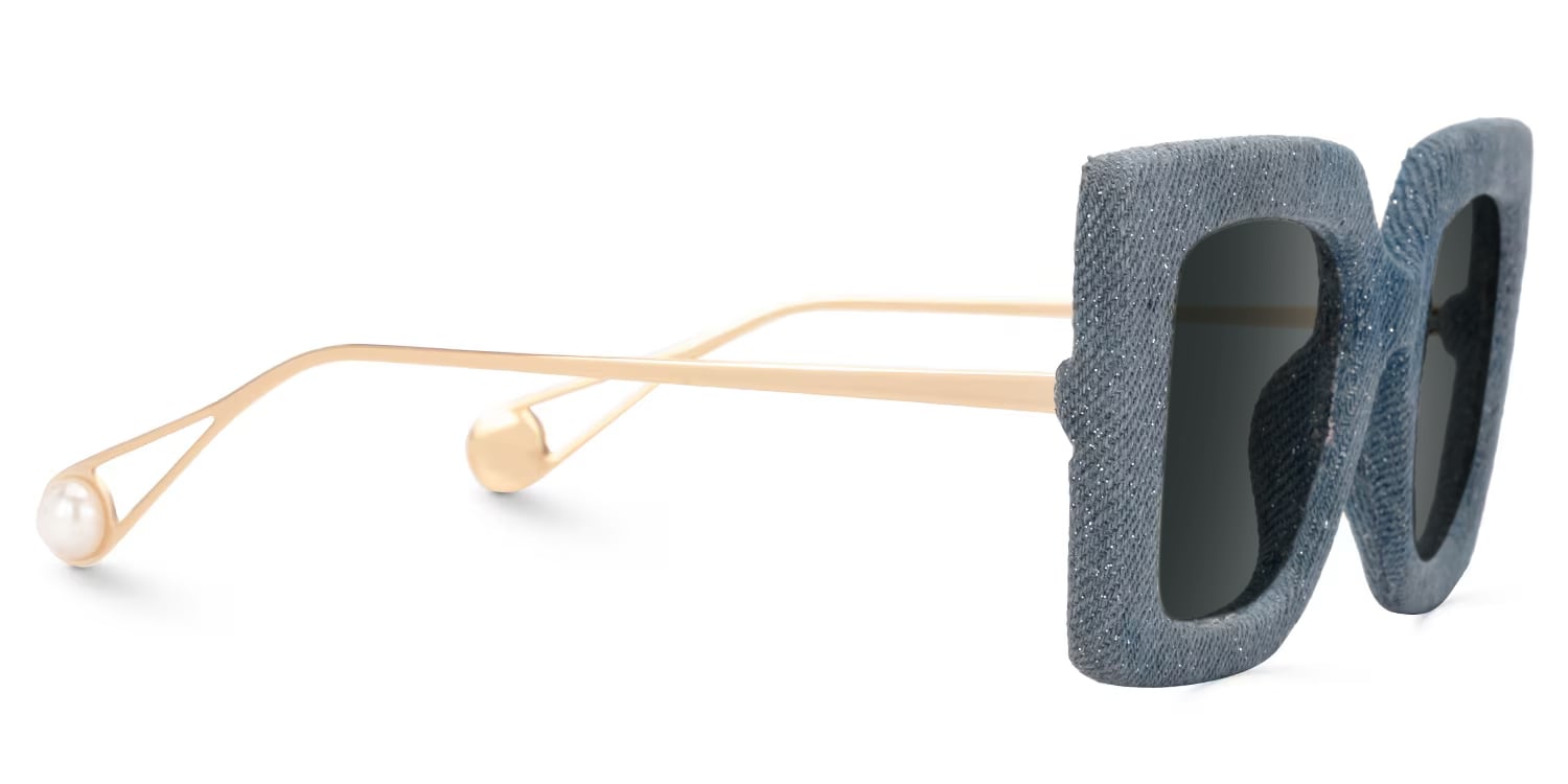 Latanya Denim Blue Glitter Sunglasses Made From Jeans2