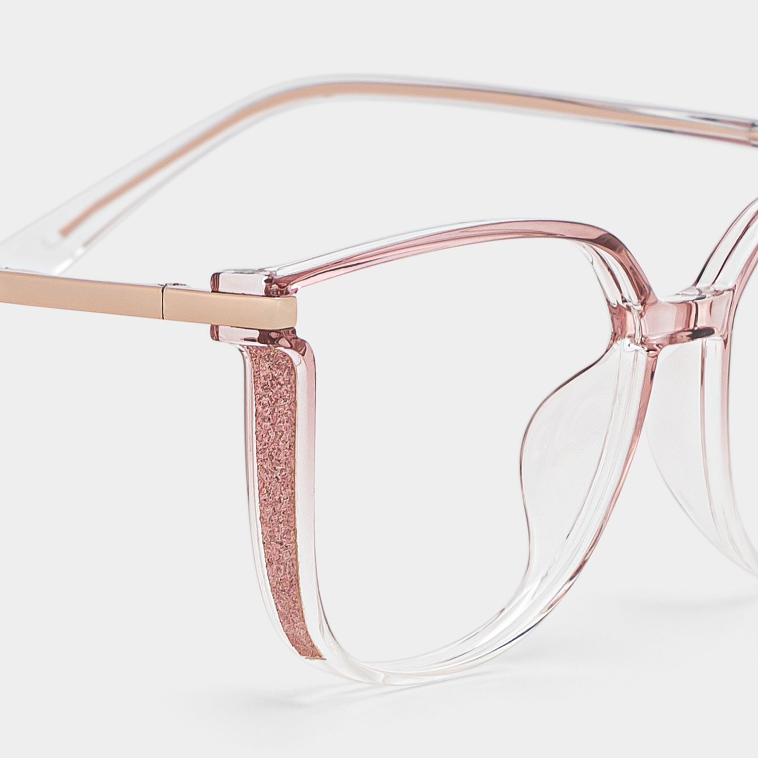 Rodz Square Pink Frame Glasses | Zeelool Optcial4