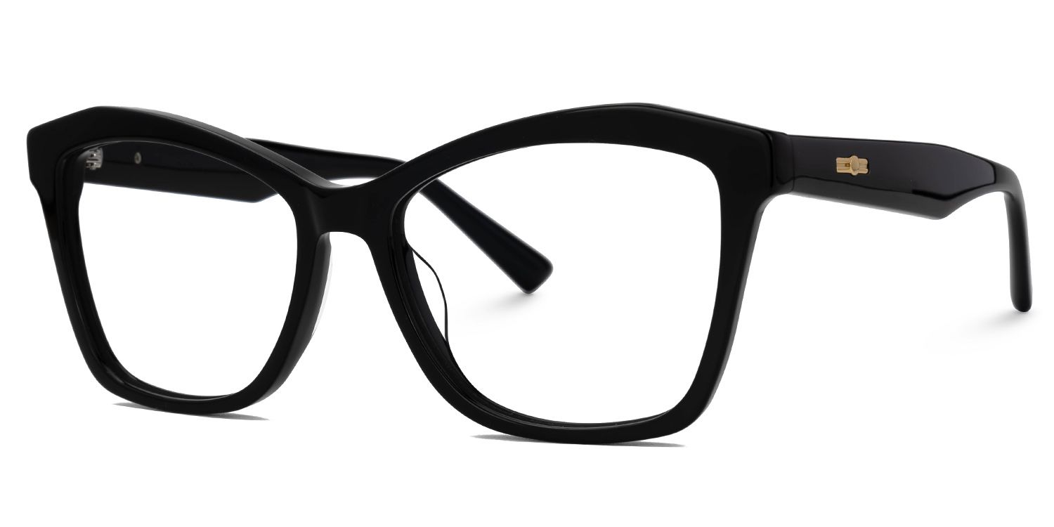 Black Acetate Butterfly Eyeglasses- Angelee1