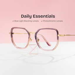 Levi Geometric Grey Pink Glasses0