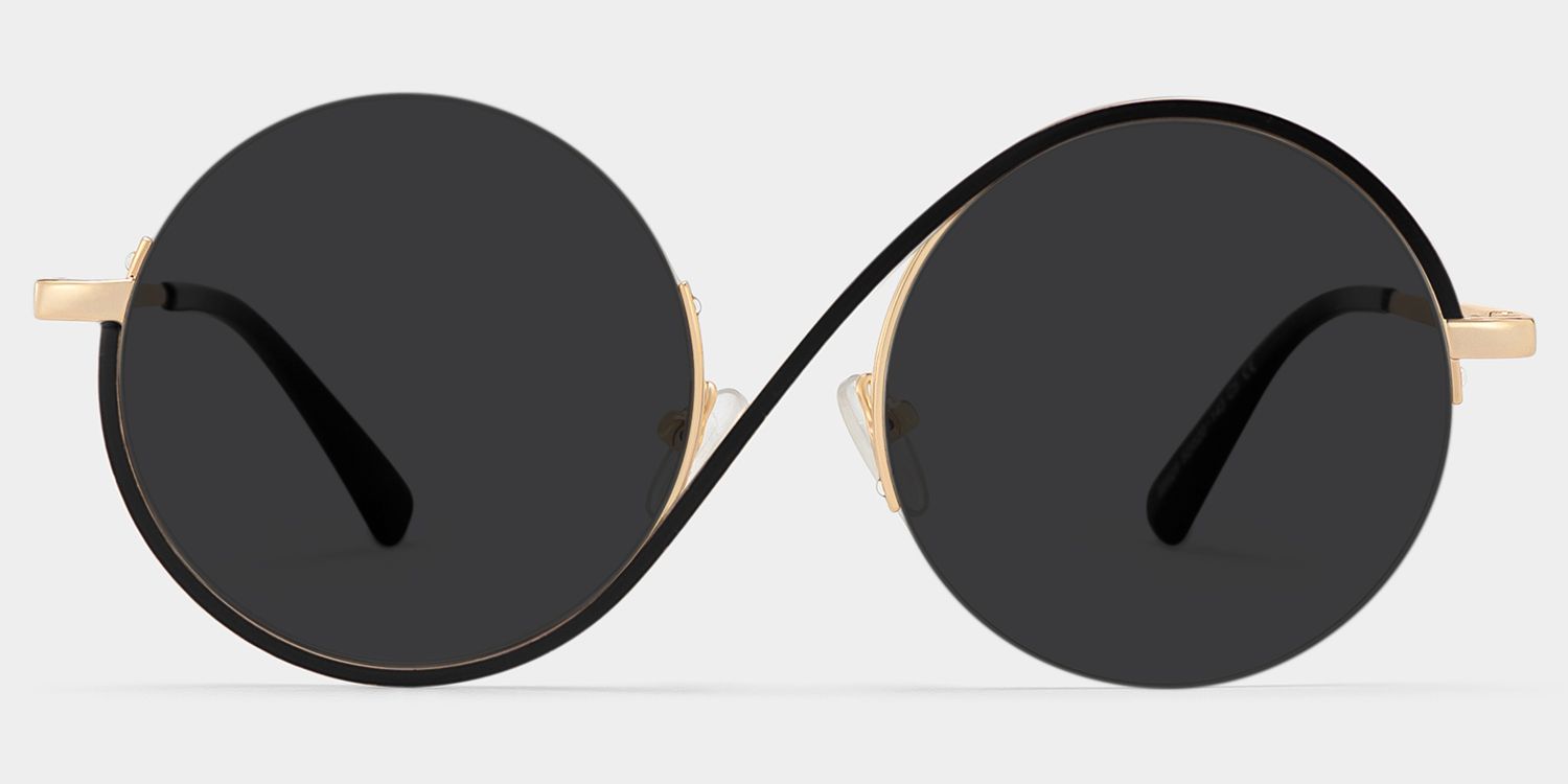 Flozif Round Black Prescription Sunglasses | ZEELOOL