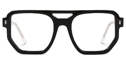 Stacia Aviator Black Glasses0