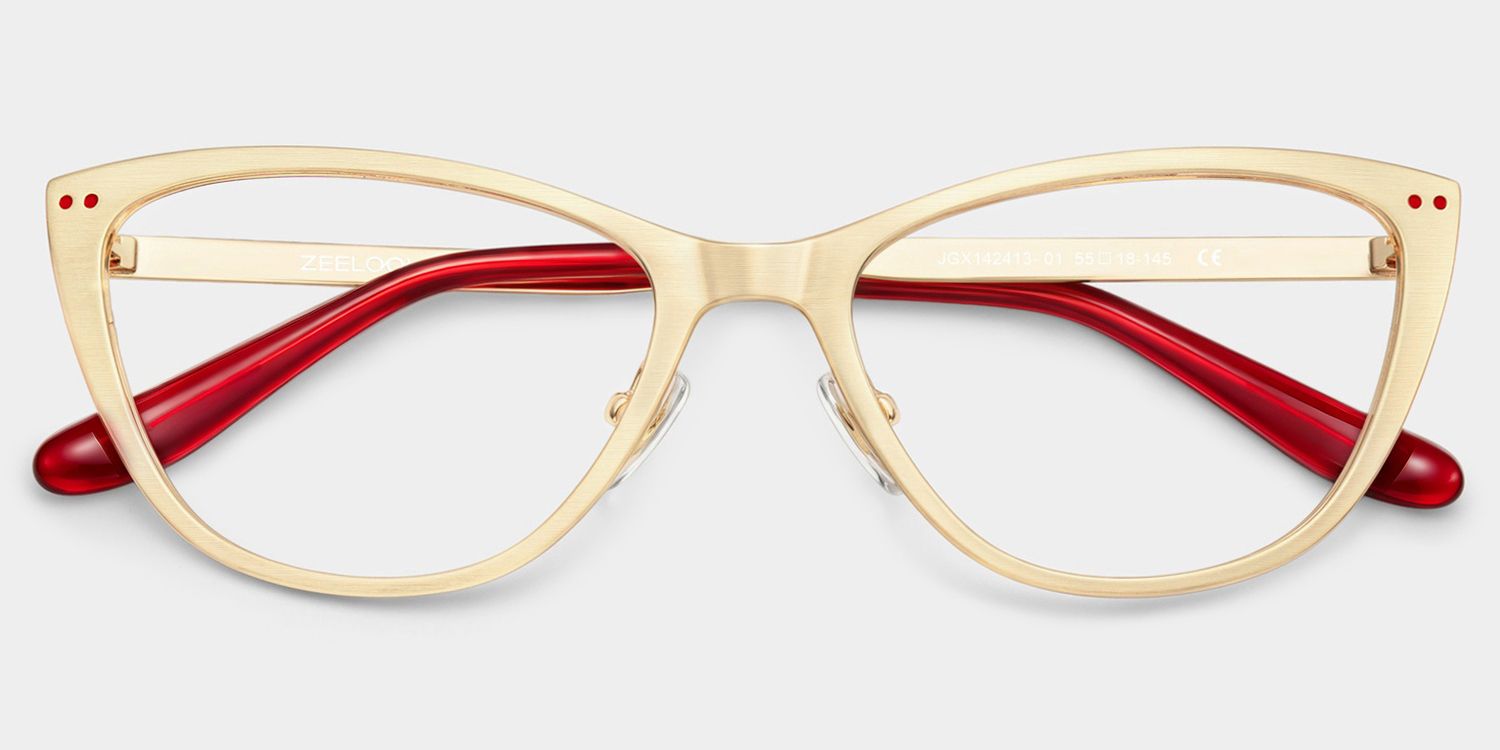 Katherine Gold Cat-Eye Glasses | ZEELOOL2