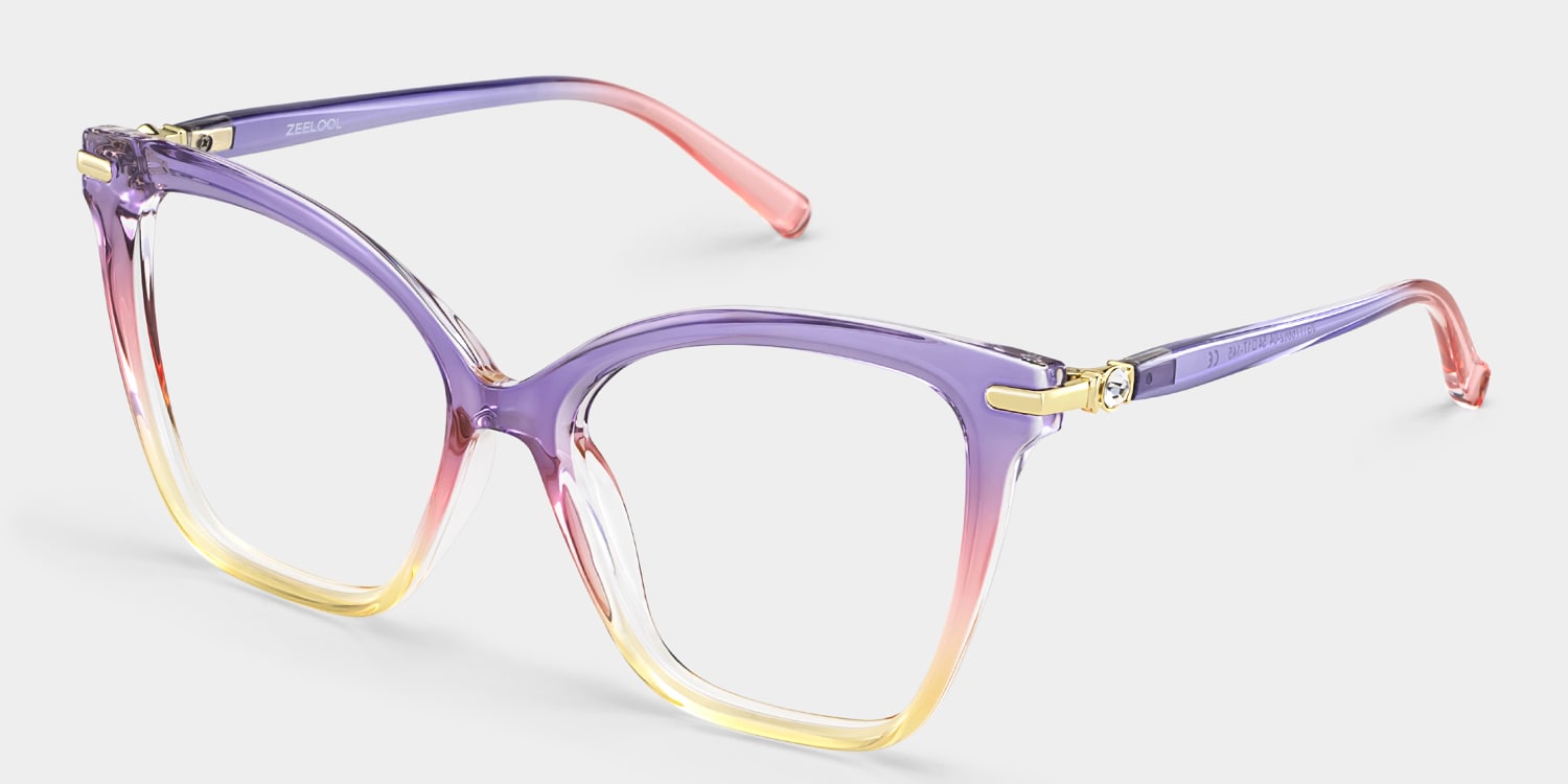 Lamar Multicolor Frame Glasses with Butterfly Frame Online | ZEELOOL5