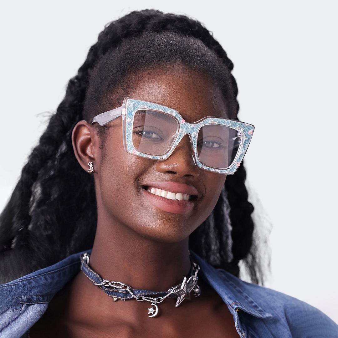 Full Transparent Glasses With light Blue Denim7