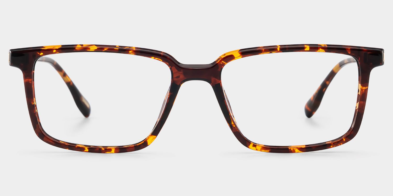 Cyrus Long Rectangle Glasses in Tortoise Frames | ZEELOOL1