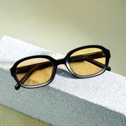 Astra Geometric Black Polarized Sunglasses0