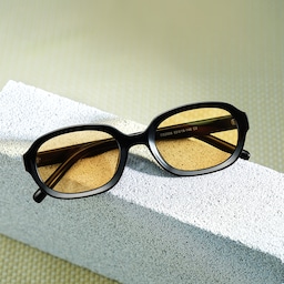 Astra Geometric Black Polarized Sunglasses0