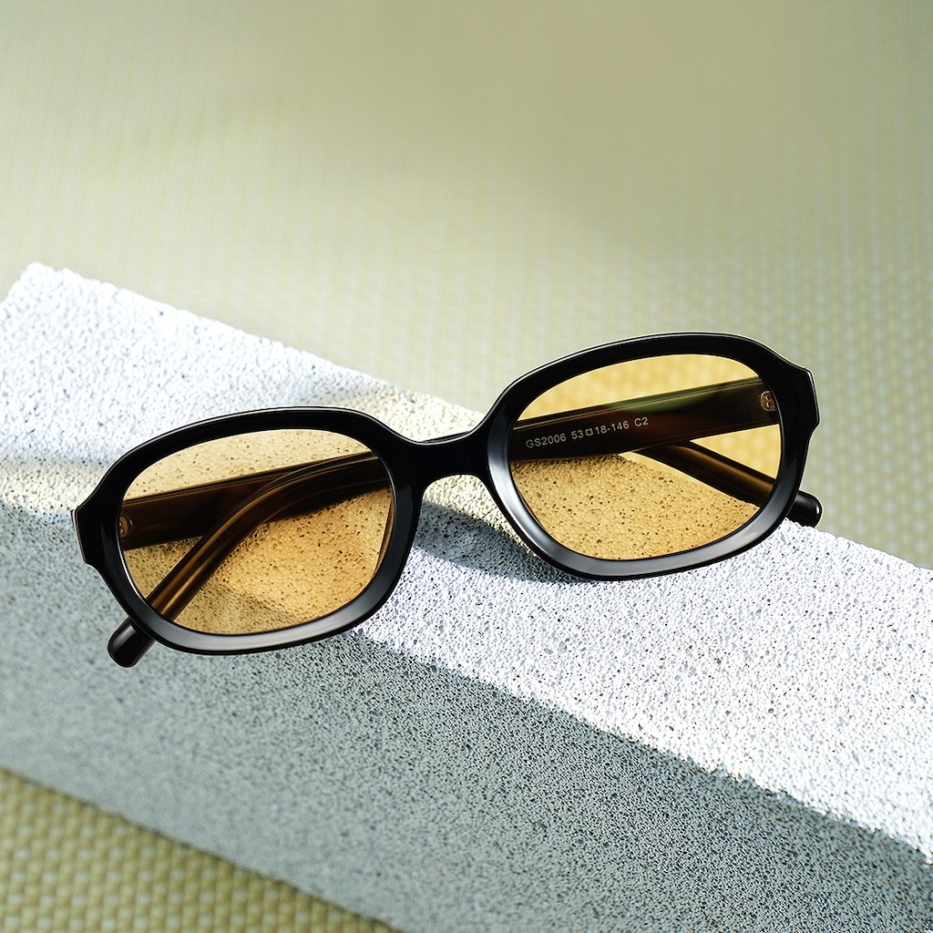 Astra Geometric Black Polarized Sunglasses