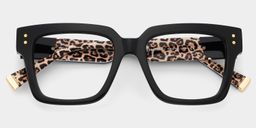 Caius Square Black Glasses6