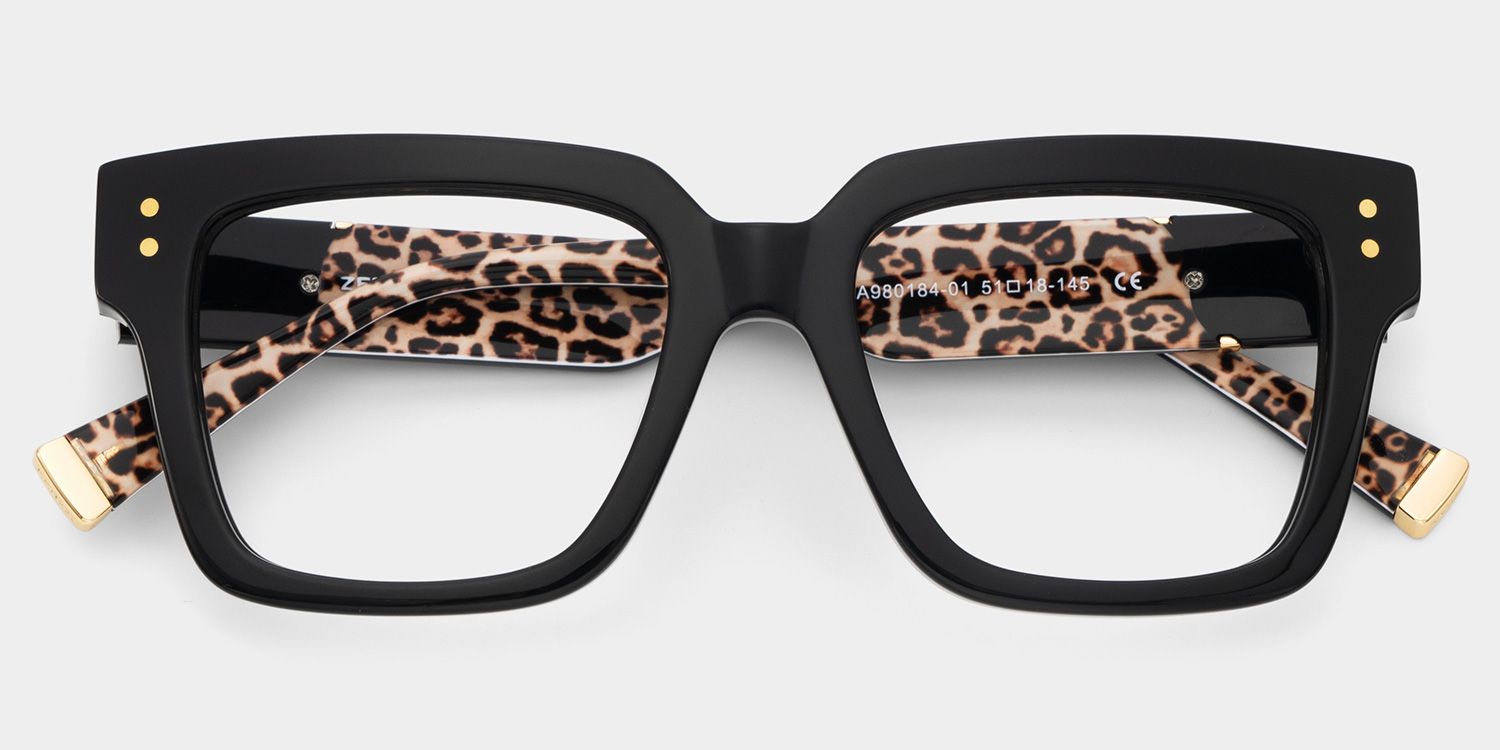 Caius Black Frame Glasses with Square Frame Online | ZEELOOL6
